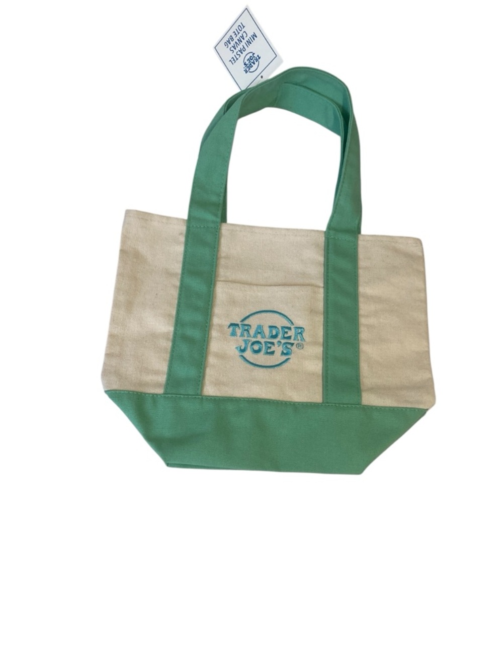 Trader Joe’s Mini Tote Bag-Pastel Green- NWT!!